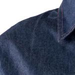 Women's Denim Shirt Dress with Belted Waist and Button Front