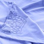 Women's Embroidered Sleeve T-Shirt with Tech-Art Detailing