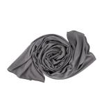 Cotton and Chiffon Scarf with Fine Stitch Edges - Ash Grey