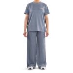 طقم ملابس منزلية بنقشة مضلعة تطريز على الصدر وقصة مريحة راحة وأناقة في كل لحظة