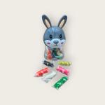 Bunny Head Play Dough Set – 14 Colors Modeling Clay Kit with Cute Animal Storage